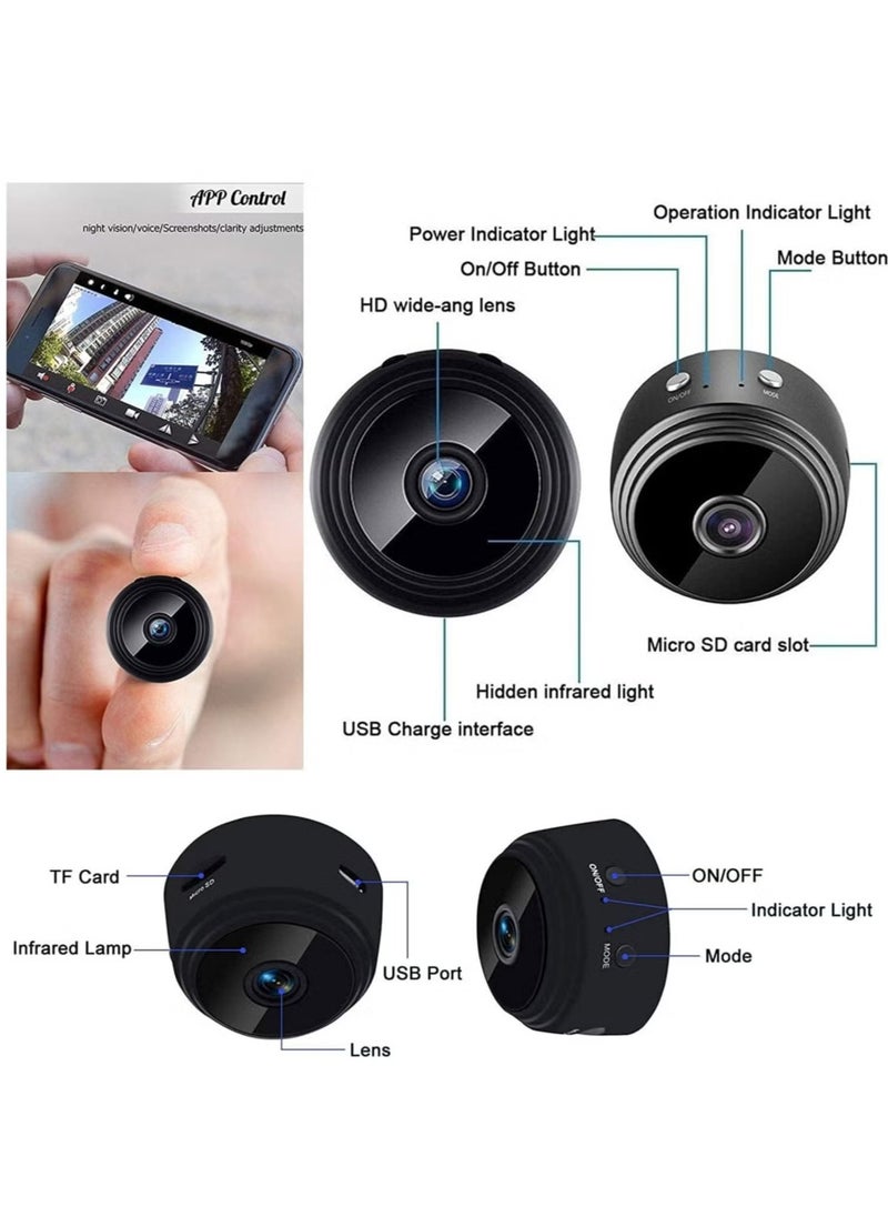 Generic - Mini WiFi Hidden Cameras,Wireless Spy Cameras with Video Live Feed, HD 1080P Home Security Cameras, Baby Nanny Cam,Tiny Smart Cameras with Night Vision - Image 1