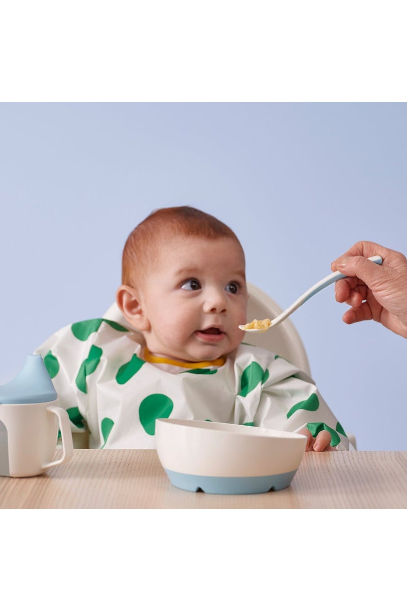 Borja BÖRJA Feeding spoon and baby spoon, white/blue - Image 3