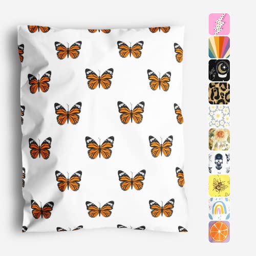 Package Mint 10x13 Poly Mailers – Butterfly Design – Waterproof, Tear-Resistant Shipping Bags with Adhesive Seal – 100 Pack – Package Mint - Image 1