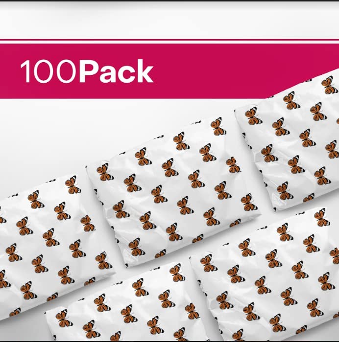 Package Mint 10x13 Poly Mailers – Butterfly Design – Waterproof, Tear-Resistant Shipping Bags with Adhesive Seal – 100 Pack – Package Mint - Image 3