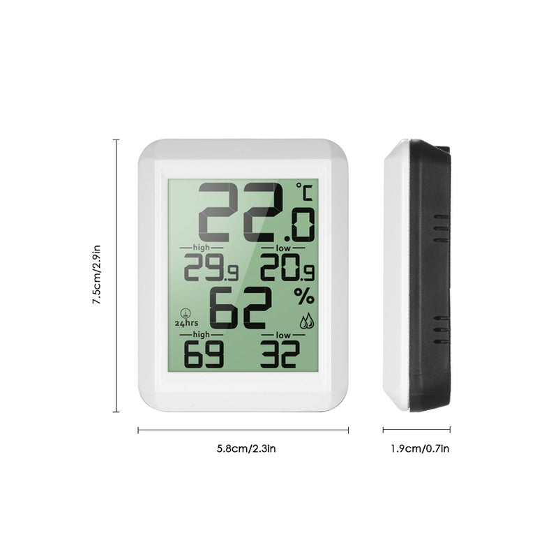 Mini LCD Digital Indoor Thermometer Hygrometer Room °C/°F Temperature Humidity Monitor Gauge Thermo-Hygrometer with Back Stand - Image 3