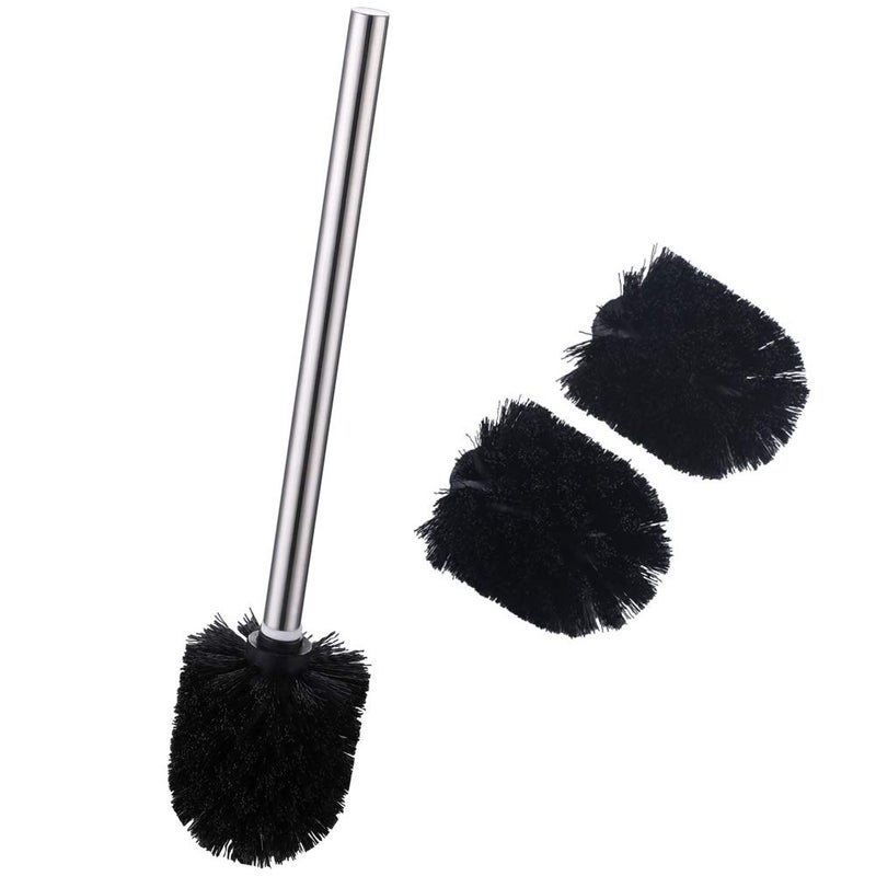 Angle Simple Toilet Brushes, Toilet Bowl Scrubber Brush Head 3 PCS with Cleaner Wand for Bathroom Restroom - Image 1