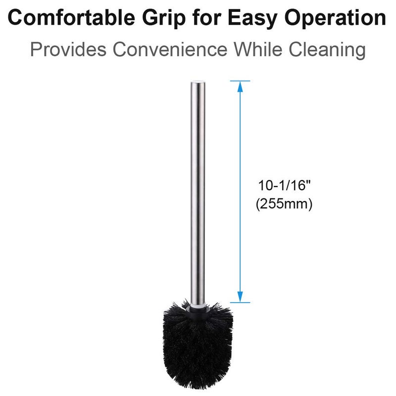 Angle Simple Toilet Brushes, Toilet Bowl Scrubber Brush Head 3 PCS with Cleaner Wand for Bathroom Restroom - Image 4