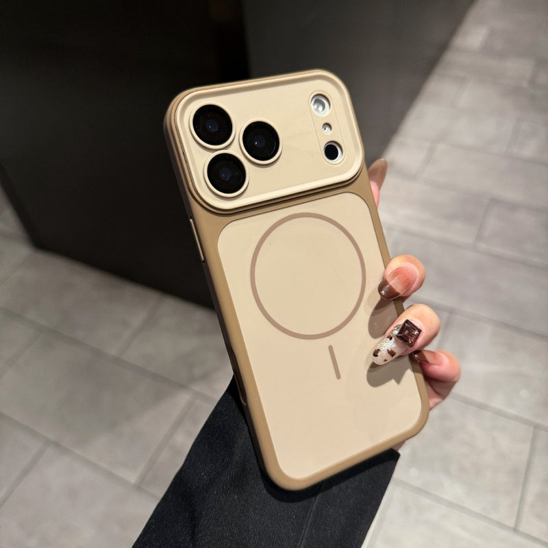 غطاء MagSafe بPU لـ iPhone 14 / 14 Plus / 14 Pro / 14 Pro Max باللون أبيض مغناطيسي مع مغناطيس قوي وحماية من السقوط مع مقاوم للصدمات مع ملمس ناعم للاستخدام الشخصي للعائلة للسفر - Image 3