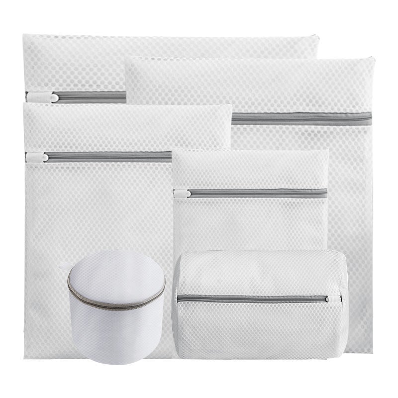 Thick Mesh Laundry Bag 70g Home Storage 125g honeycomb mesh-gray zipper 