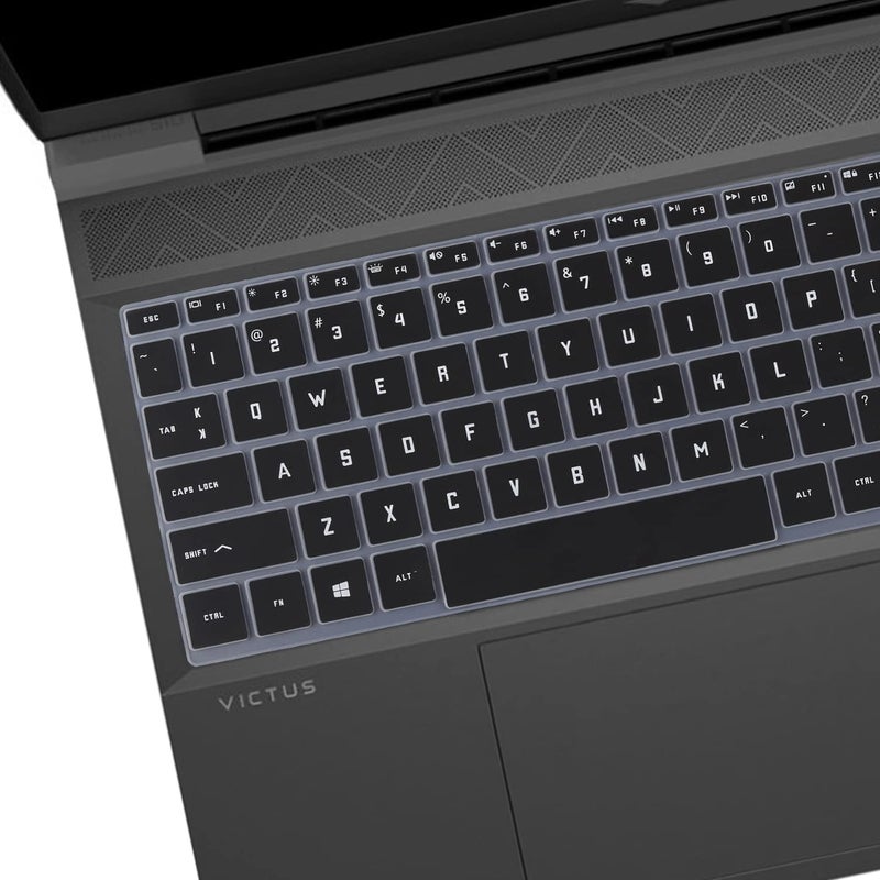 Oaky غطاء لوحة مفاتيح لجهاز HP Victus 15.6 بوصة FHD للألعاب 2025 2022 15-FA1093dx 15-FB1013dx وسلسلة HP Victus 16.1 بوصة مقاوم للماء والغبار رقيق للغاية - سيليكون أسود - Image 2