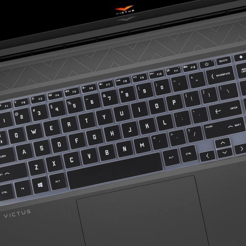 Oaky غطاء لوحة مفاتيح لجهاز HP Victus 15.6 بوصة FHD للألعاب 2025 2022 15-FA1093dx 15-FB1013dx وسلسلة HP Victus 16.1 بوصة مقاوم للماء والغبار رقيق للغاية - سيليكون أسود - Image 3