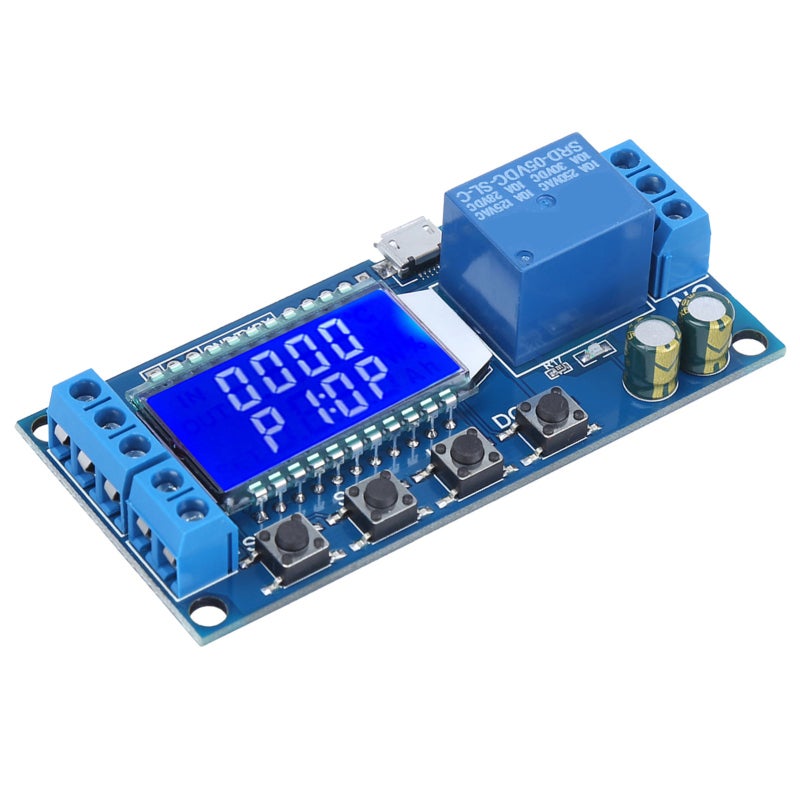 songle LCD Display Timer Relay Module 6-30V Micro USB - Programmable Timing Control with Sleep Mode and Reverse Protection for Industrial Automation - Image 4
