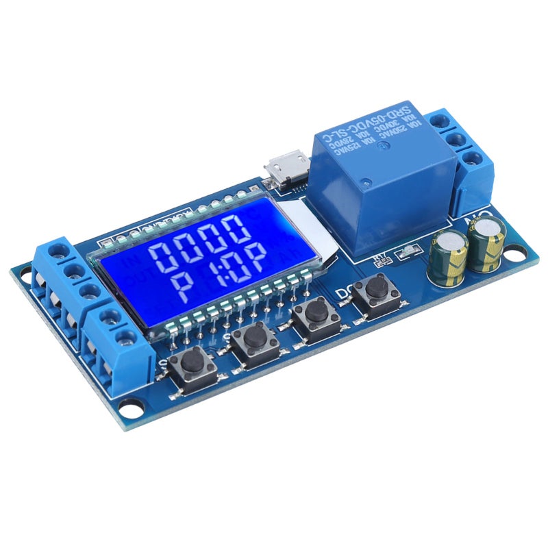 songle LCD Display Timer Relay Module 6-30V Micro USB - Programmable Timing Control with Sleep Mode and Reverse Protection for Industrial Automation - Image 5