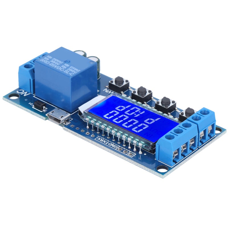 songle LCD Display Timer Relay Module 6-30V Micro USB - Programmable Timing Control with Sleep Mode and Reverse Protection for Industrial Automation - Image 2