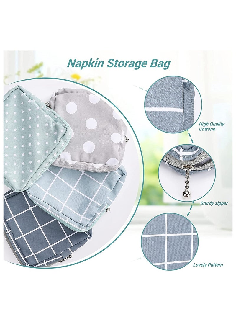 Luckam 4 Pcs Sanitary Napkin Bag Storage Bag Nursing Pad Pouch Organizer Coin Purse for Women Girls - Image 5
