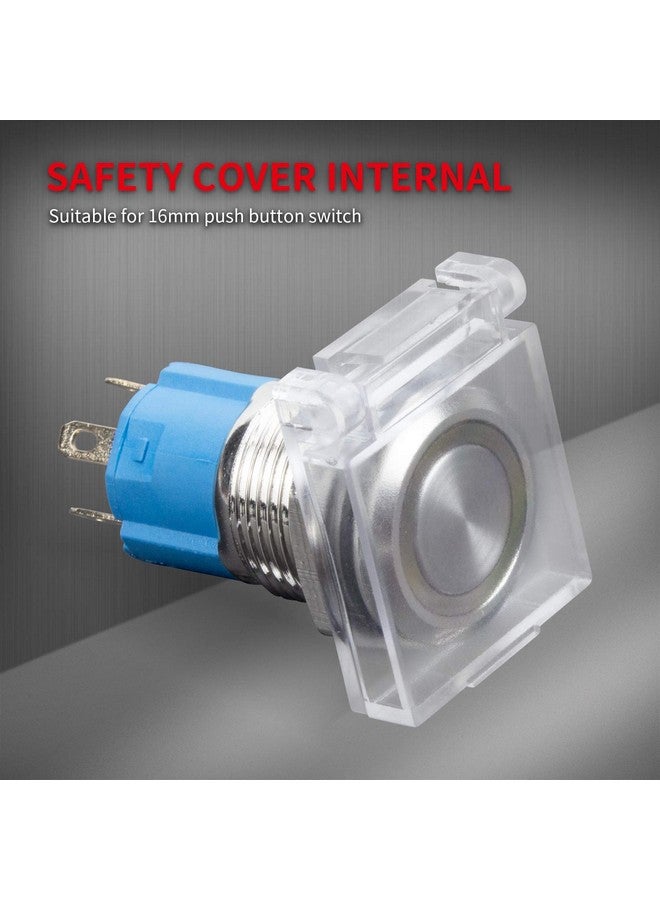 DaierTek 16mm Dustproof Safety Push Button Cap Cover Guard Plastic Protector Child Proof for 16mm Push Button Switch Computer Light Pad -2Pack - Image 3