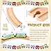 Liliful Pack of 16 Wooden Train Tracks Expansion Pack MaleMale FemaleFemale Train Track for Most Wooden Railway Curved - Image 4