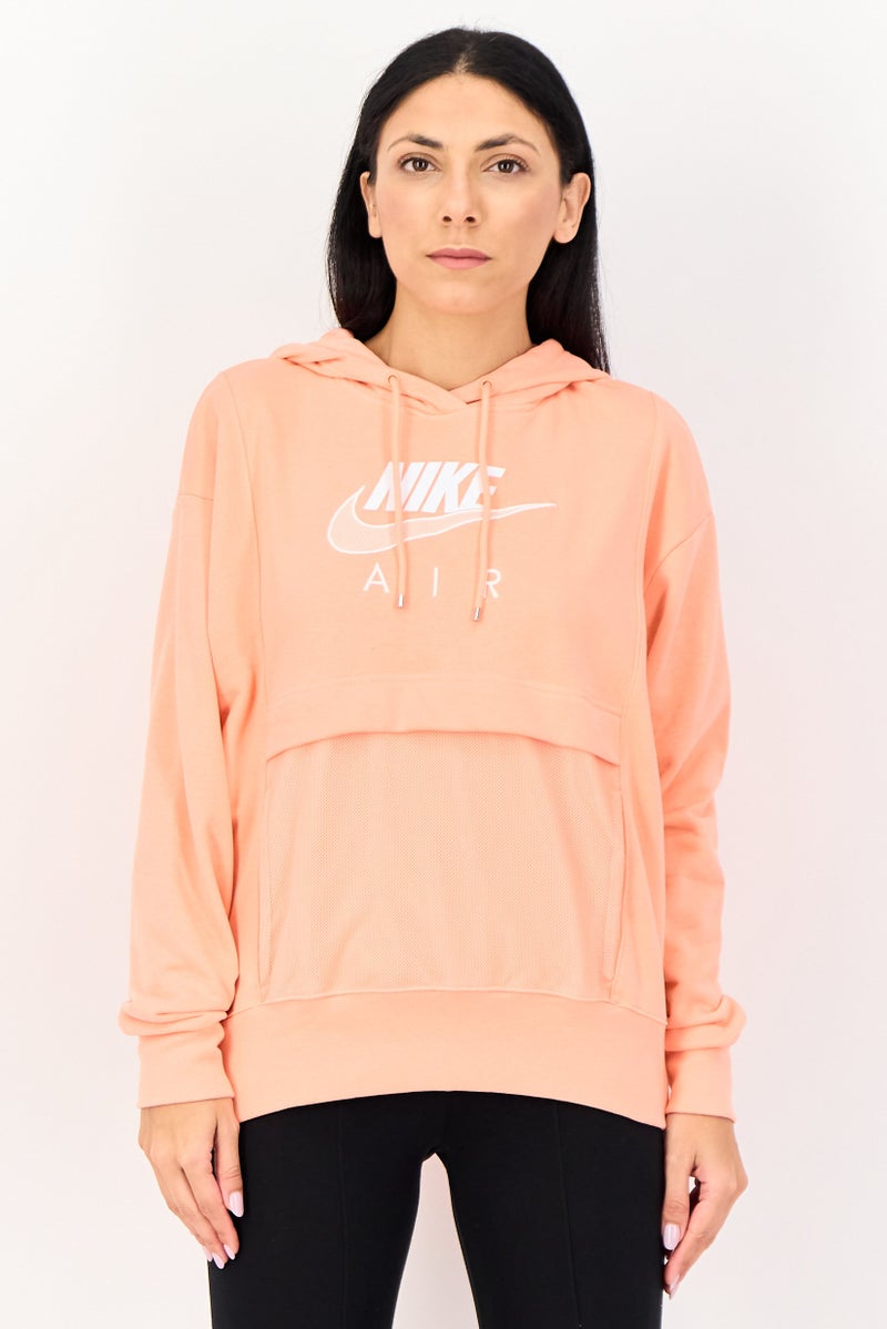Nike Women Sportswear Fit Outdoor Hoodie, Peach - Image 1