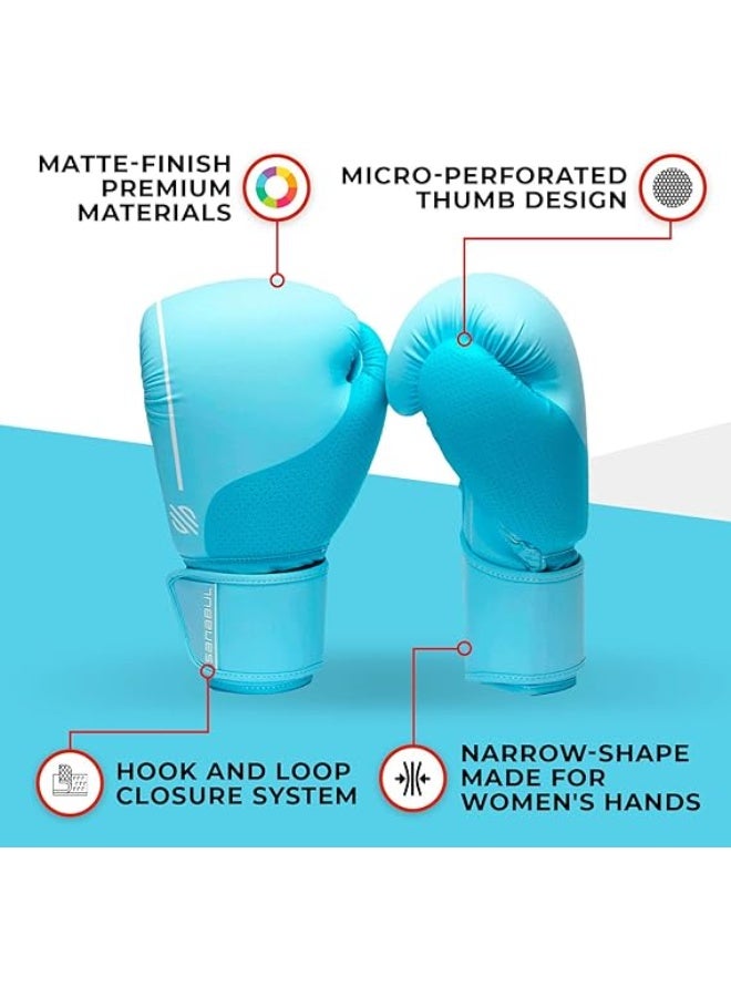 Sanabul  EE Women’s Boxing Gloves 8oz – Mint Pro Training & Sparring Gloves for MMA, Muay Thai, Kickboxing, Heavy Bag & Fitness Workouts - Image 3