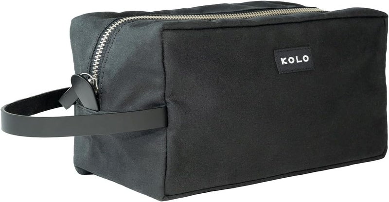 Kolo Parker Large Weatherproof Toiletry Case, Cable Bag, Travel Pouch, Black