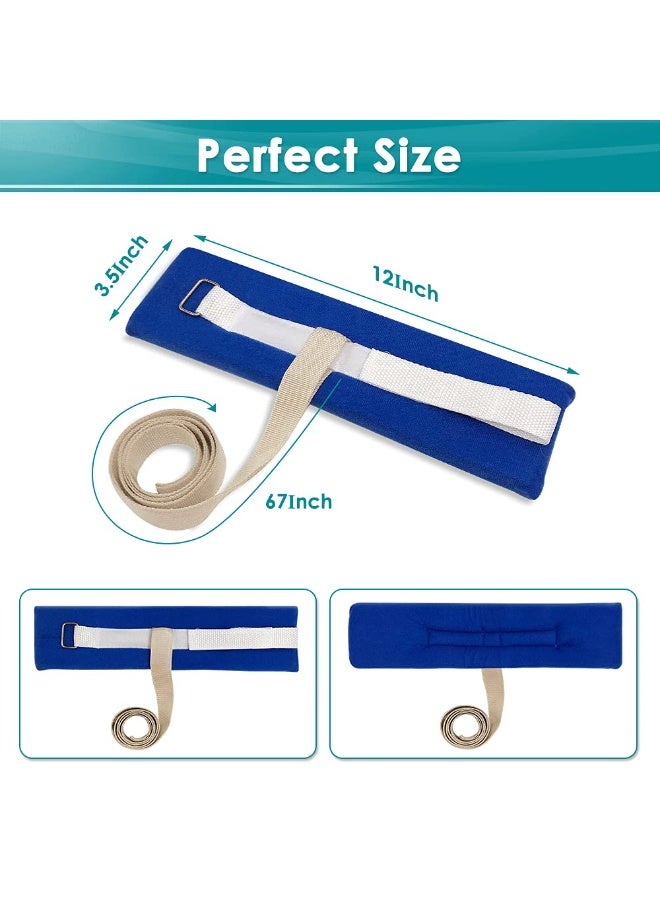 DOUGEI 4 PCS Bed Restraints for Elderly Dementia Patients Ankle and Wrist Restraints Limb Holders Hospital Bed Rails for Elderly Adults Safety Medical Bed Restraints Straps for Seniors Soft Padded - Image 2