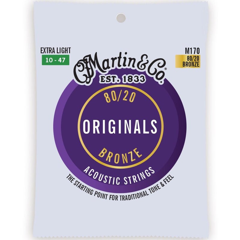 Martin Strings M170 Original 80-20 Bronze Acoustic Guitar Extra Light - .010-.047 - Image 1