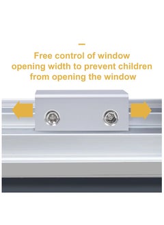sokany 4 Sets Sliding Window Locks with Key, Window Locks, Aluminum Alloy Window Security Locks, Adjustable Security Window, Window Stoppers Aluminum (Silver)  - Image 5