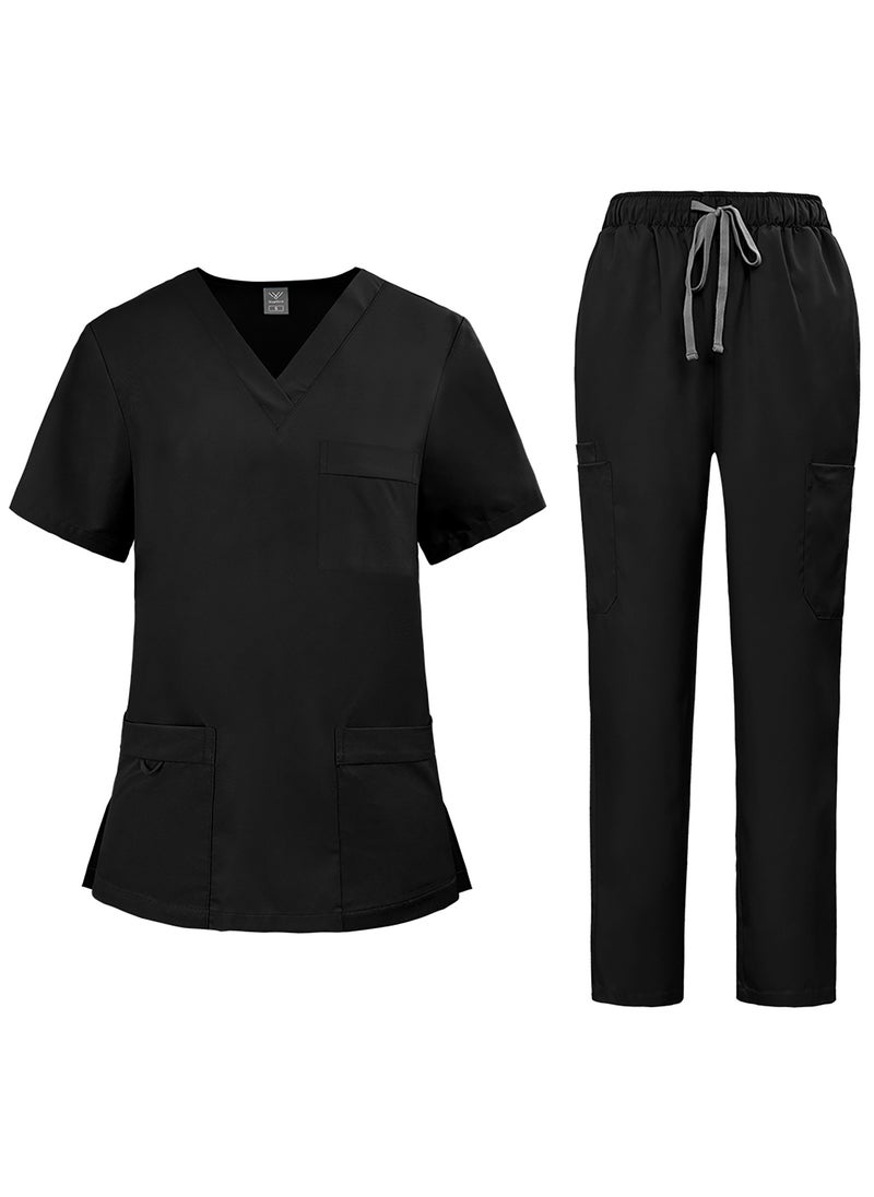 Magic Park - Magic Park Medical Scrubs Set 2025 Scrub Suit Set for Women Medical Scrubs Top Pants Maid Uniform Nanny Scrub Suit Housemaid Uniform - Image 1