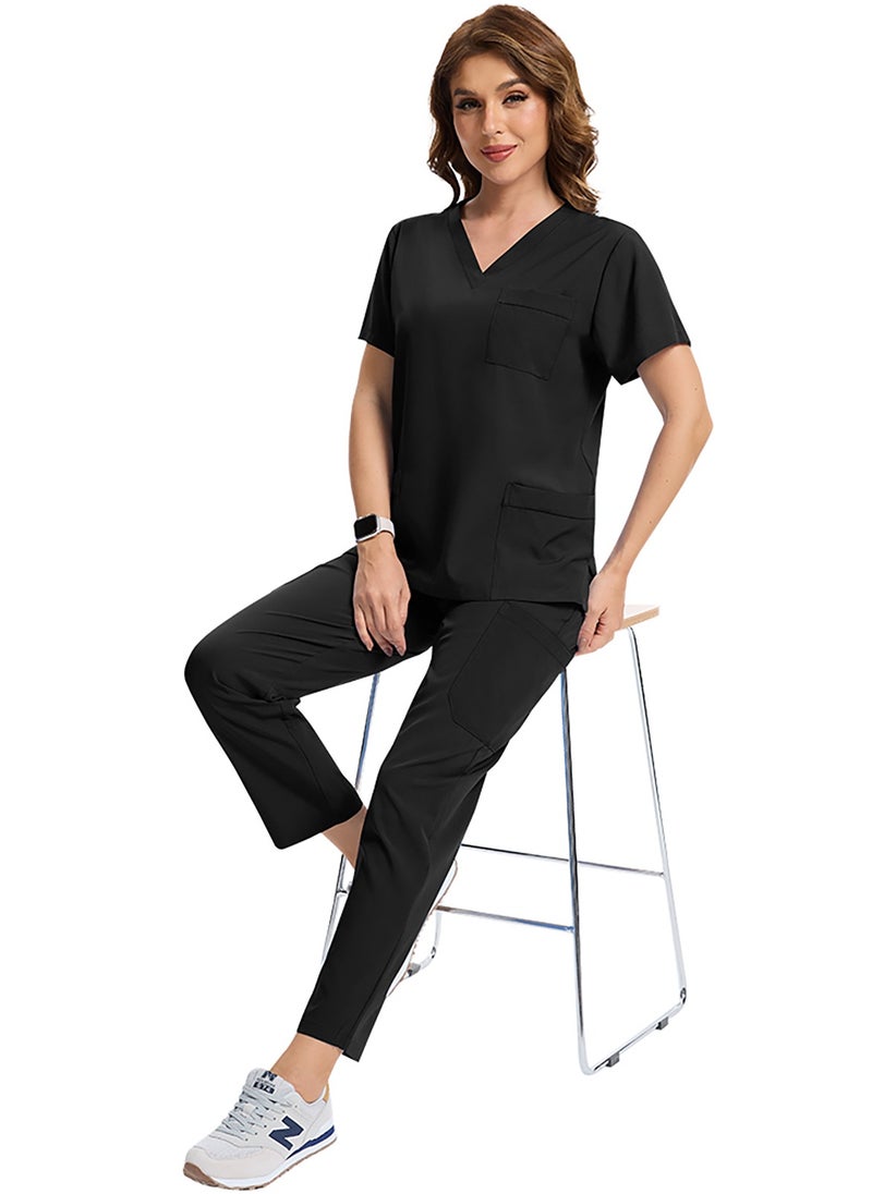 Magic Park - Magic Park Medical Scrubs Set 2025 Scrub Suit Set for Women Medical Scrubs Top Pants Maid Uniform Nanny Scrub Suit Housemaid Uniform - Image 1