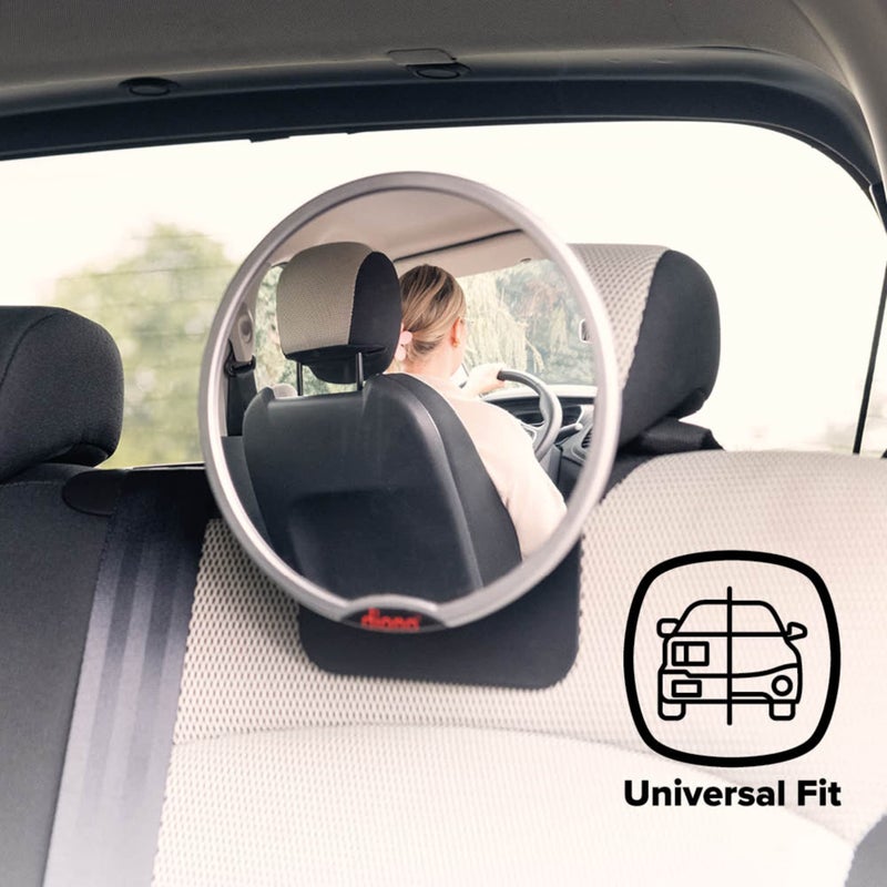 Diono Easy View Pack of 2 Baby Car Mirrors, Safety Car Seat Mirror for Rear Facing Infant, Fully Adjustable with 360 Rotation, Wide Crystal Clear View, Shatterproof, Crash Tested - Image 4