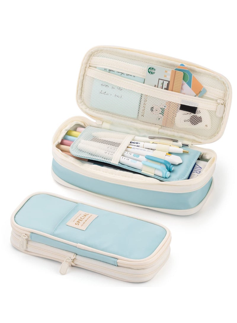 Barakah Large Capacity Pencil Case Cosmetic Bag Large Capacity Storage Bag With Zipper Suitable For School Office - Image 1