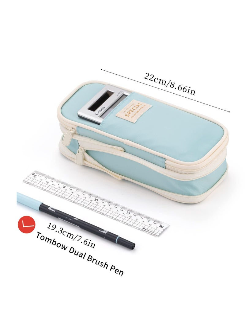 Barakah Large Capacity Pencil Case Cosmetic Bag Large Capacity Storage Bag With Zipper Suitable For School Office - Image 4