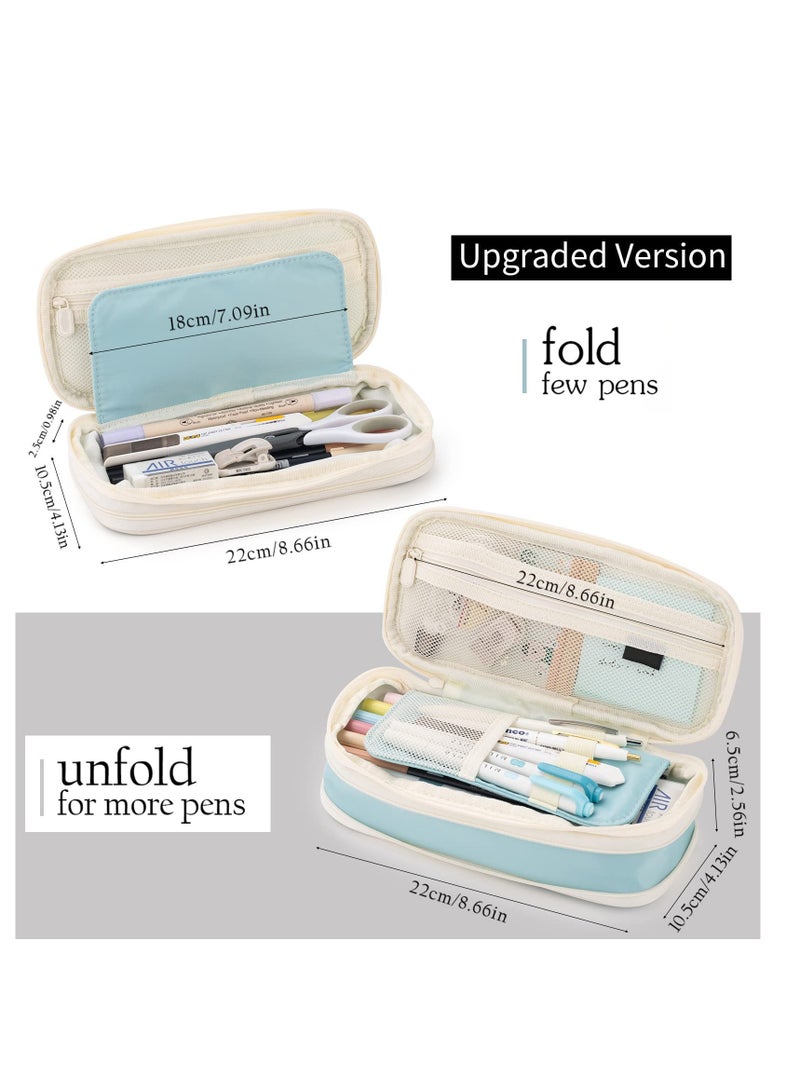 Barakah Large Capacity Pencil Case Cosmetic Bag Large Capacity Storage Bag With Zipper Suitable For School Office - Image 3