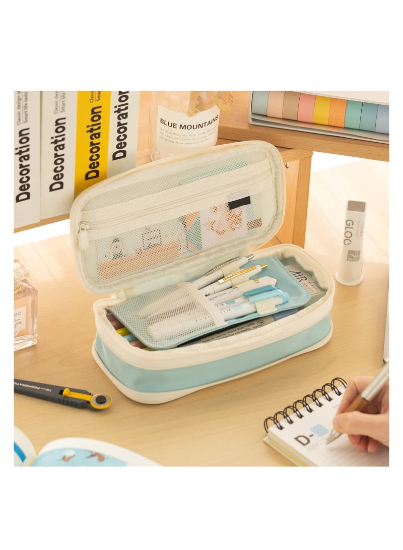 Barakah Large Capacity Pencil Case Cosmetic Bag Large Capacity Storage Bag With Zipper Suitable For School Office - Image 2