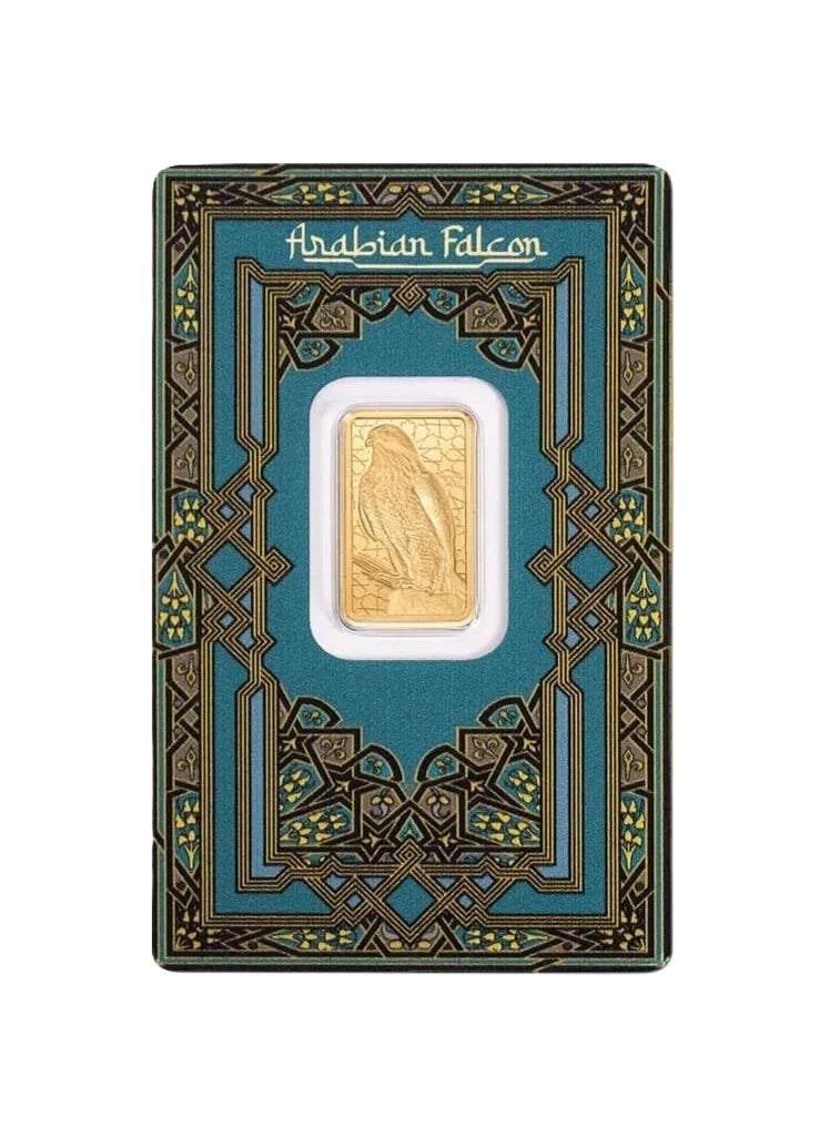 PAMP PAMP 24K Gold Bar 5 gram  Arabian Falcon with Frame  - Image 4