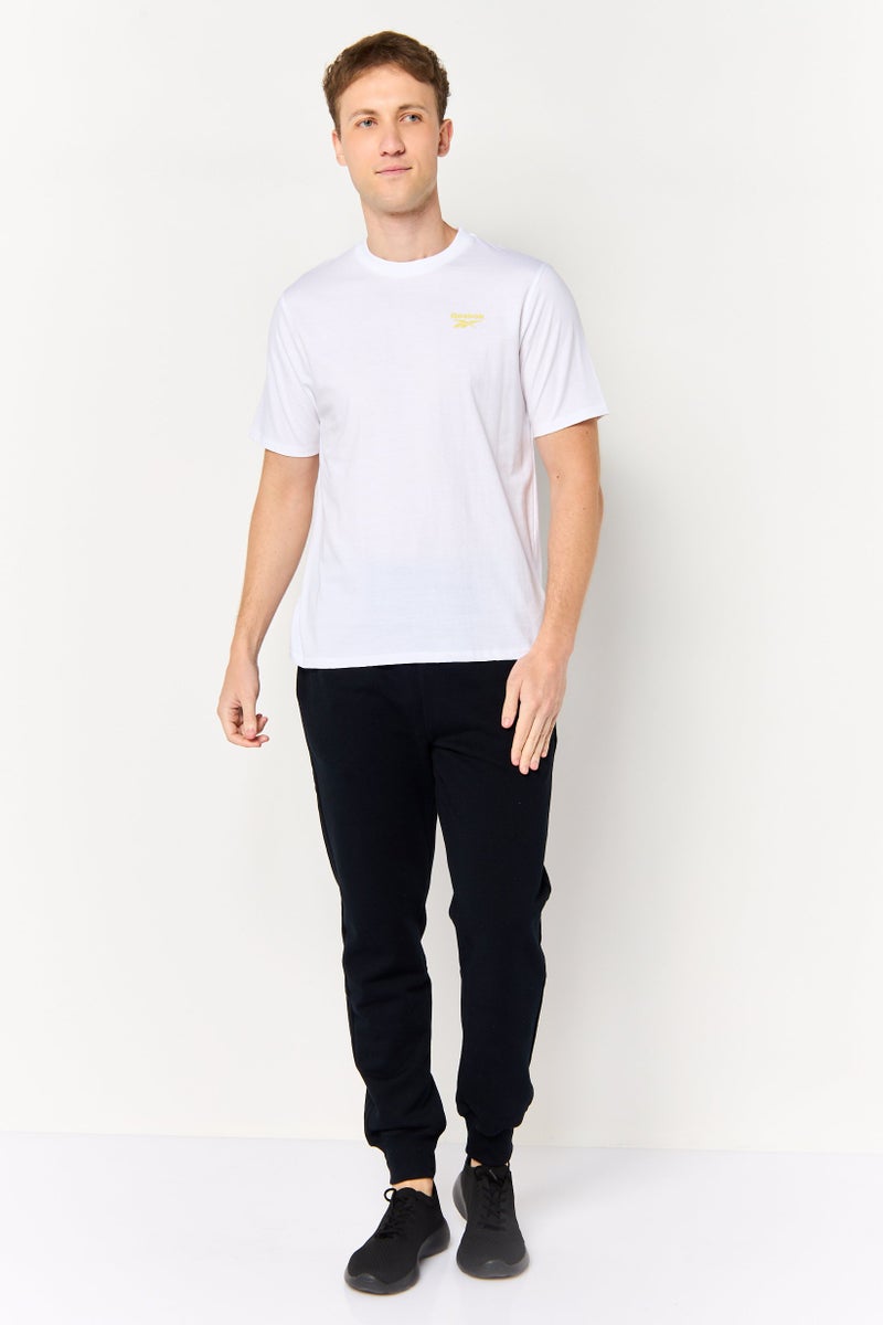 Reebok Men Sportswear Fit Short Sleeve Training T-Shirt, White - Image 2