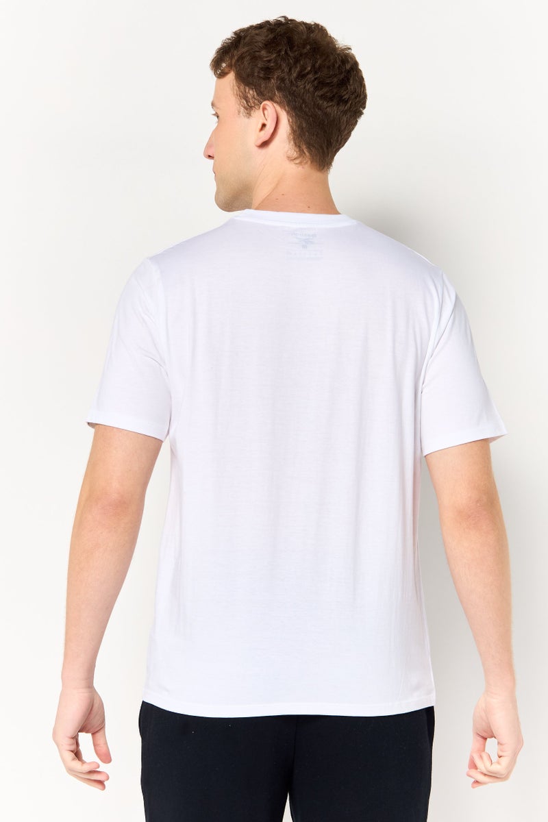 Reebok Men Sportswear Fit Short Sleeve Training T-Shirt, White - Image 4