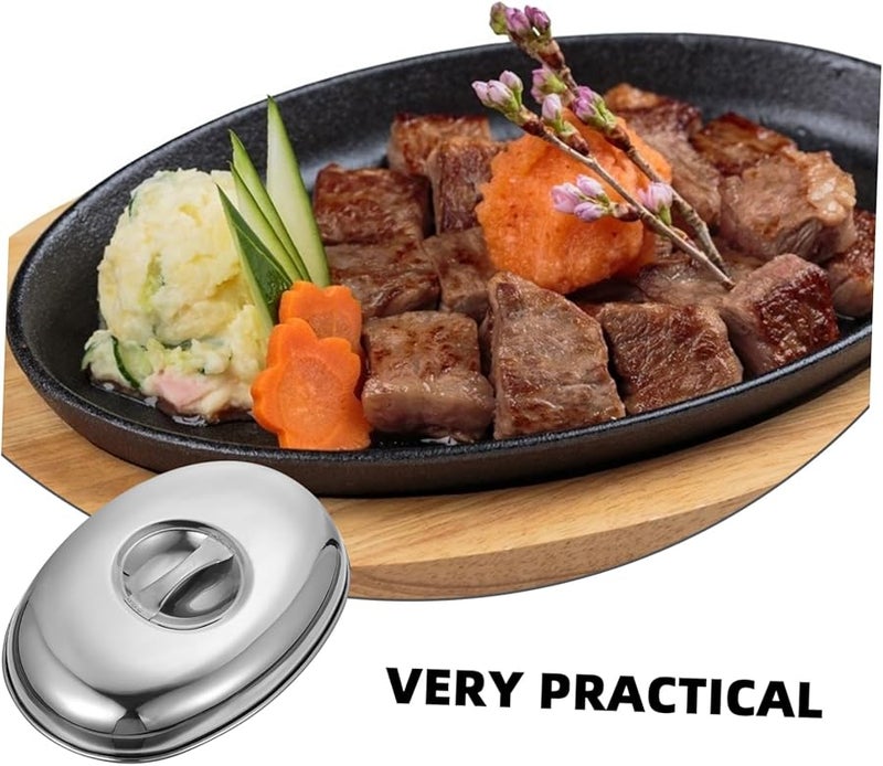 غطية حلوى من الفولاذ المقاوم للصدأ الفضي 20X14X3CM للمطابخ، نزهات، تناول الطعام في الداخل، حماية من الحشرات - Image 5