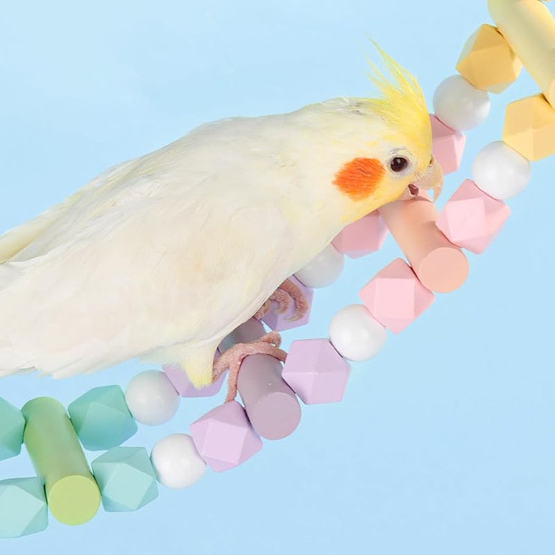 Natural Wood Bird Perch Ladder Scratcher Branch For Parrots Parakeets Cage Accessories - Image 5