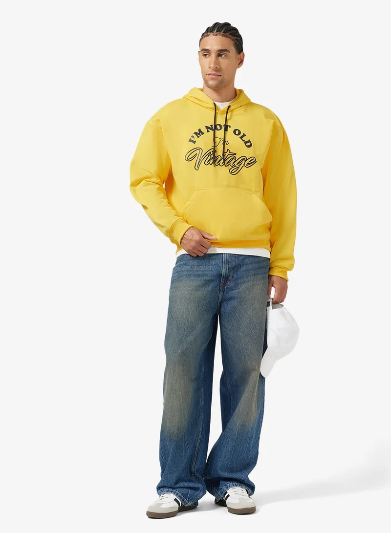 Seventy Five  Graphic Pullover Oversize Sweatshirt for Men | Best Price UAE