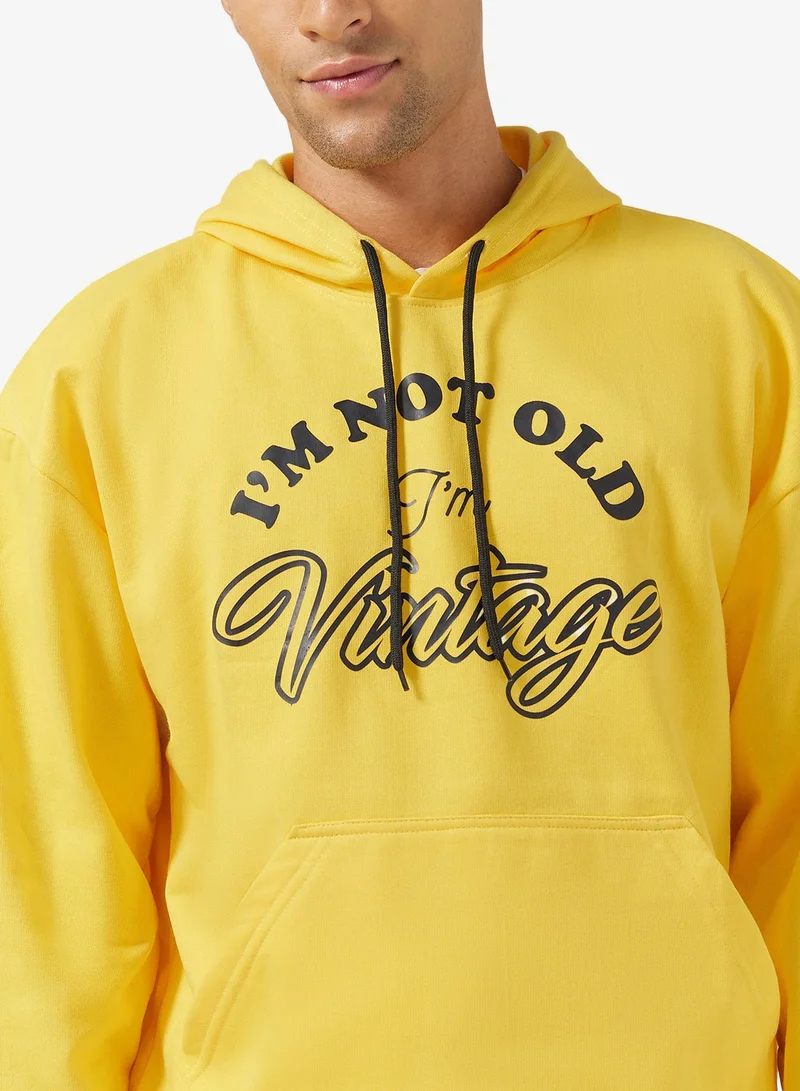 Seventy Five  Graphic Pullover Oversize Sweatshirt for Men | Best Price UAE