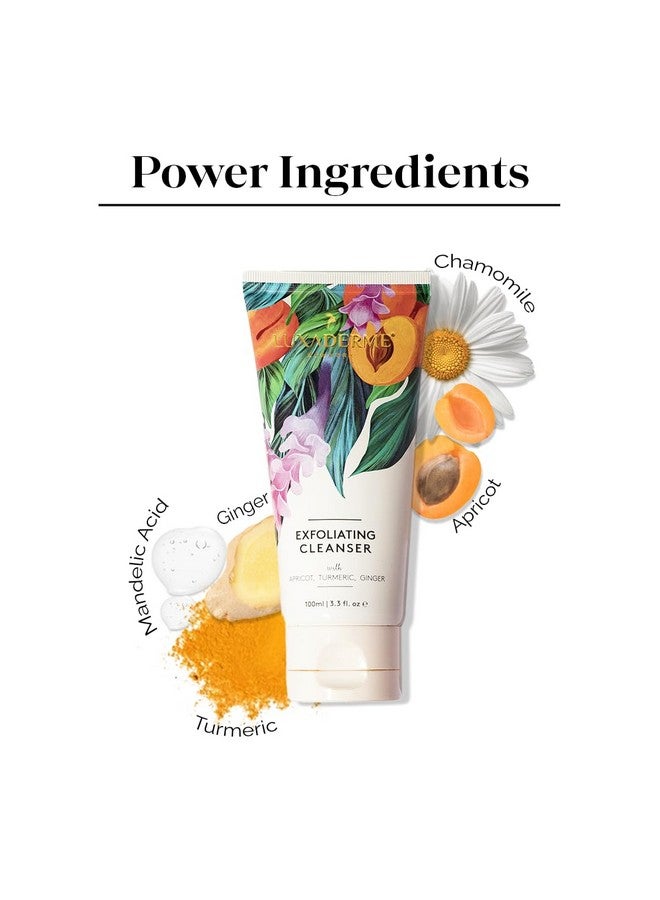 LuxaDerme Exfoliating Cleanser Face Wash To Remove Execess Oil & Makeup With Apricot, Turmeric, Ginger For All Skin Types, 100 Ml (Pack Of 1)  - Image 2