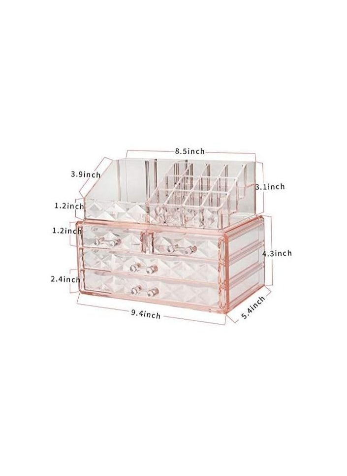 ORiTi ORiTi Scent House Acrylic Cosmetic Storage Organizer - Easily Organize Your Cosmetics, Jewelry and Hair Accessories. Looks Elegant Sitting on Your Vanity, Bathroom Counter or Dresser  - Image 3