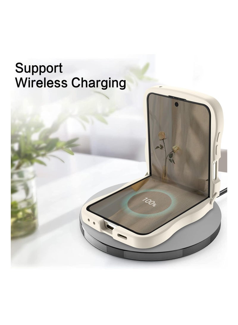 Y&D Cute Curly Wave for Samsung Z Flip 5 5G, 6.7 inch TPU Silicone Slim Fit Shockproof Phone Case Protective Full Body Protection Trendy Galaxy - Image 3