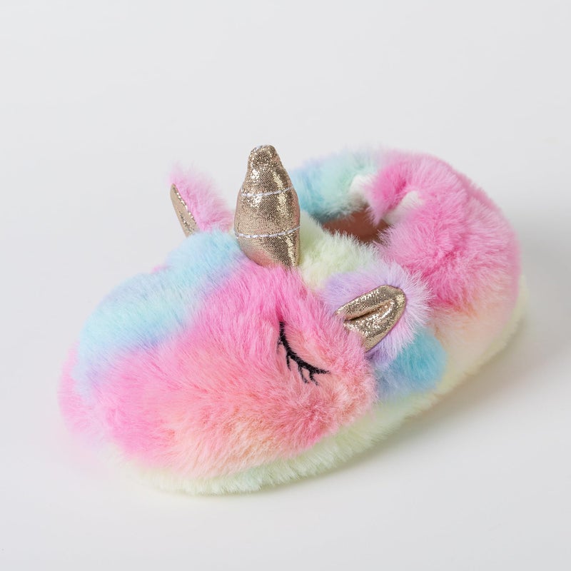 Csfry Toddler Girls' Slipper Cartoon Warm Winter House Shoes,7-8Toddler,Multicolor - Image 5