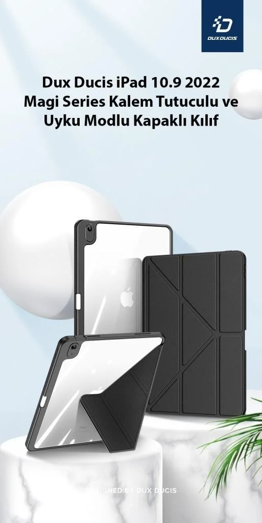 بولهاموبيل Polham Apple iPad 10.9 Inch 2022 Compatible Cover Case with Pen Holder and Sleep Mode, Adjustable Cover with Stand