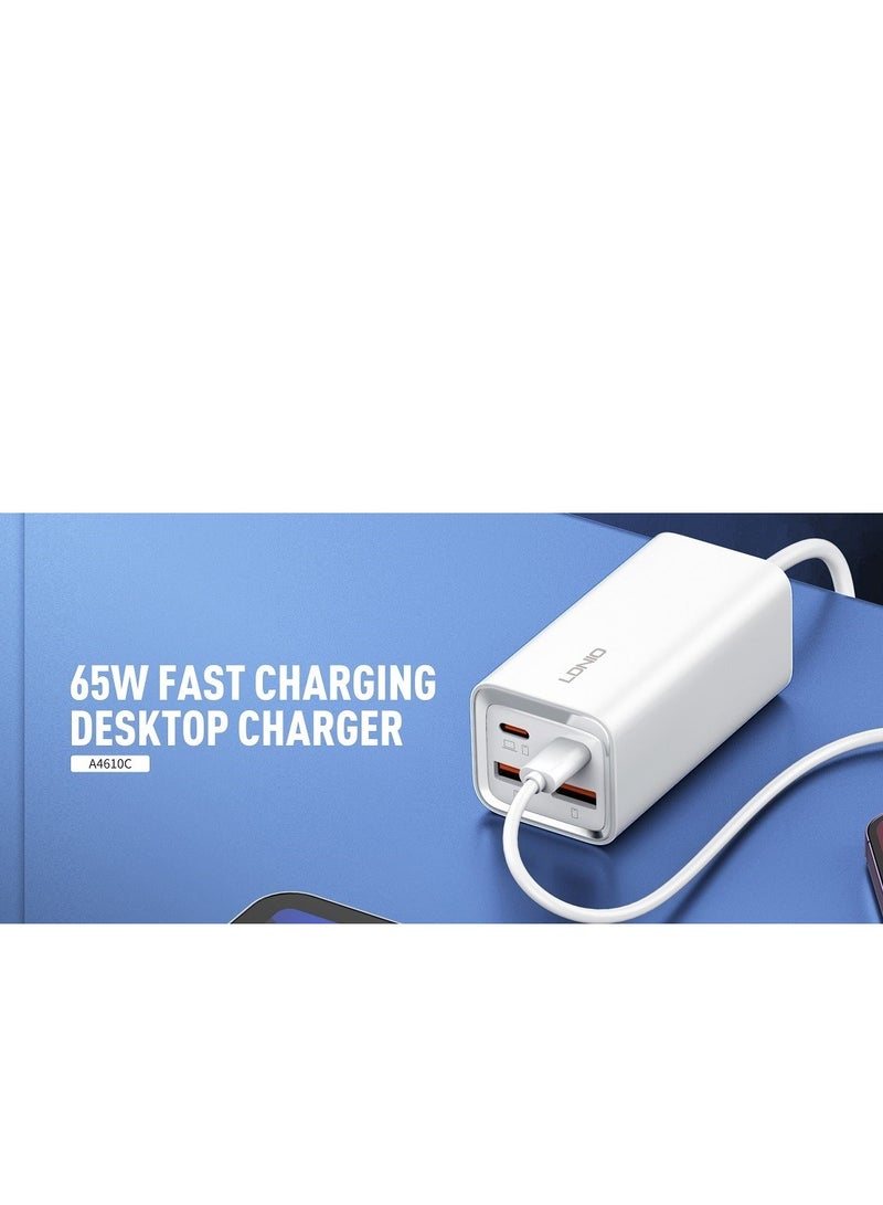 LDNIO 65W Multi-ports Desktop Charging Station A4610C - Image 4