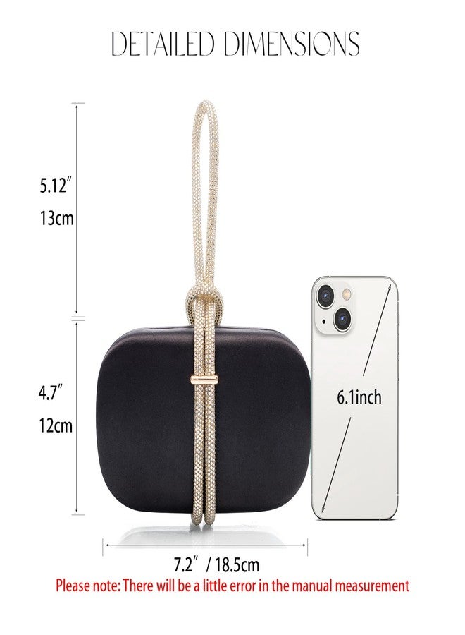 CARIEDO Shining Diamond Flap Envelope Handbag Clutch Women Crystal Evening Purse for Wedding Party Prom (Black), 8700black - Image 4