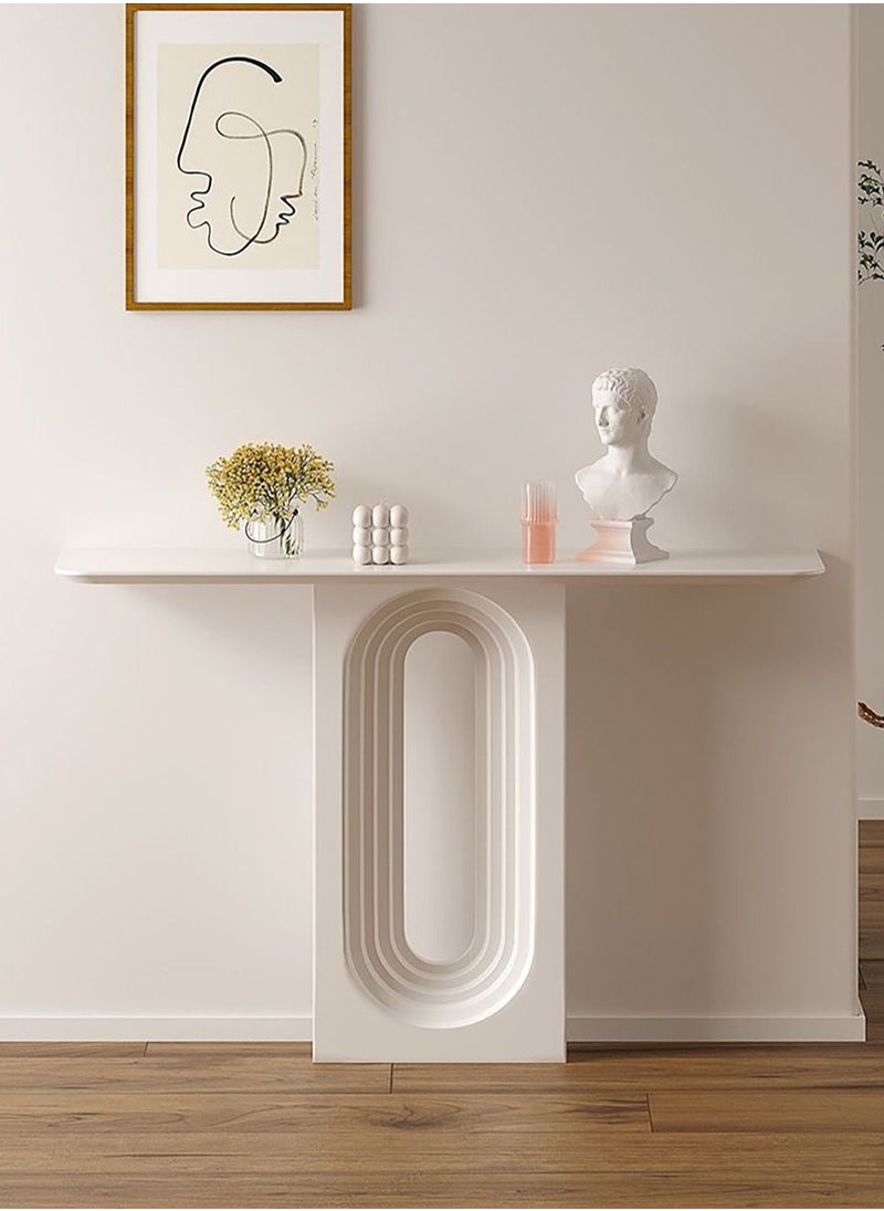 Merry Moments - Console Table Hallway Entry Table Styling Table Narrow Table for Living Room Entryway Corridor or Sofa Side Table Modern Minimalism White L100xH90xW25 cm - Image 1