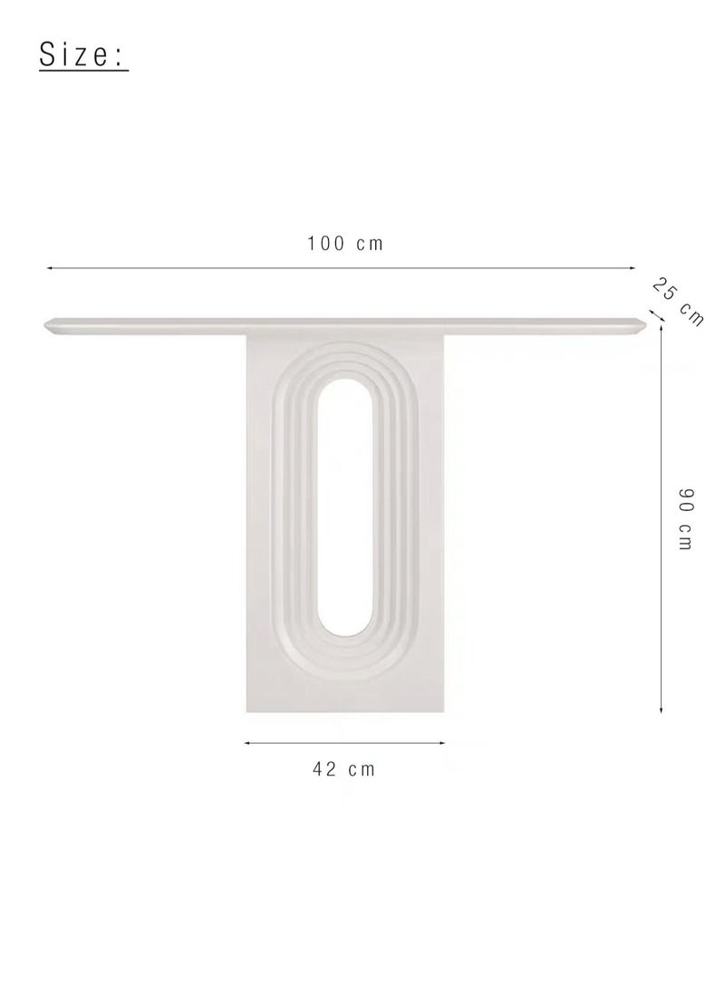 Merry Moments - Console Table Hallway Entry Table Styling Table Narrow Table for Living Room Entryway Corridor or Sofa Side Table Modern Minimalism White L100xH90xW25 cm - Image 1