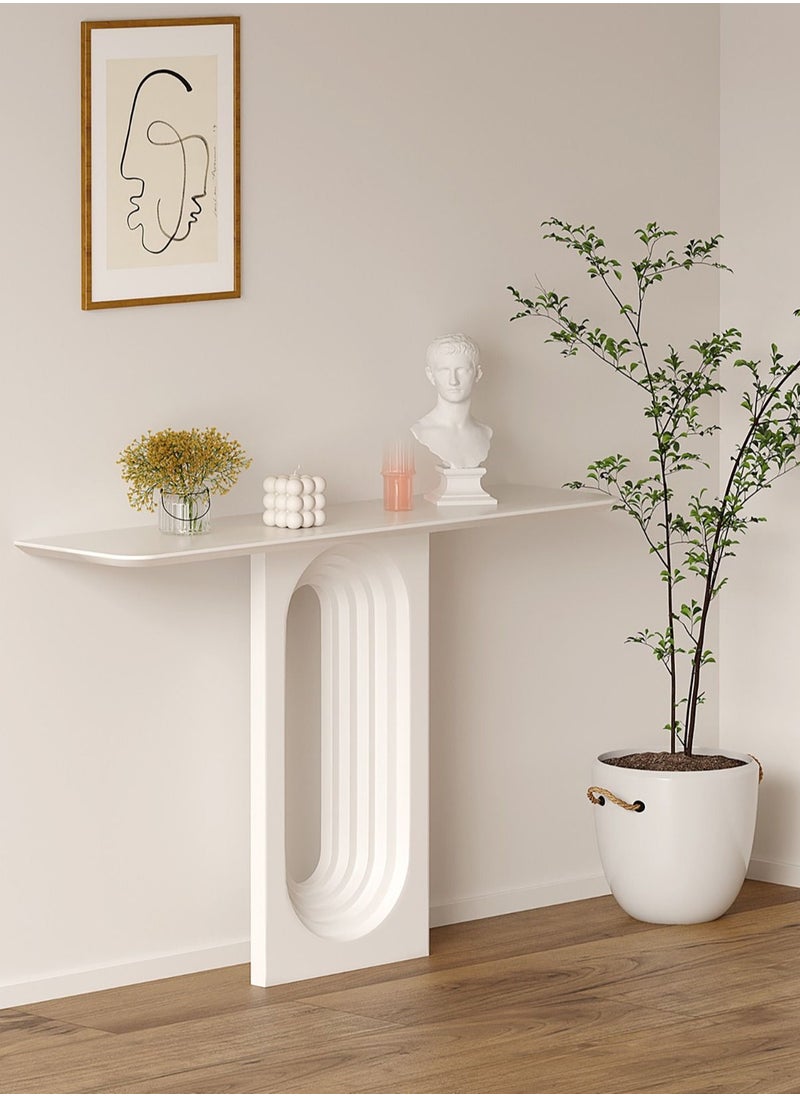 Merry Moments - Console Table Hallway Entry Table Styling Table Narrow Table for Living Room Entryway Corridor or Sofa Side Table Modern Minimalism White L100xH90xW25 cm - Image 1