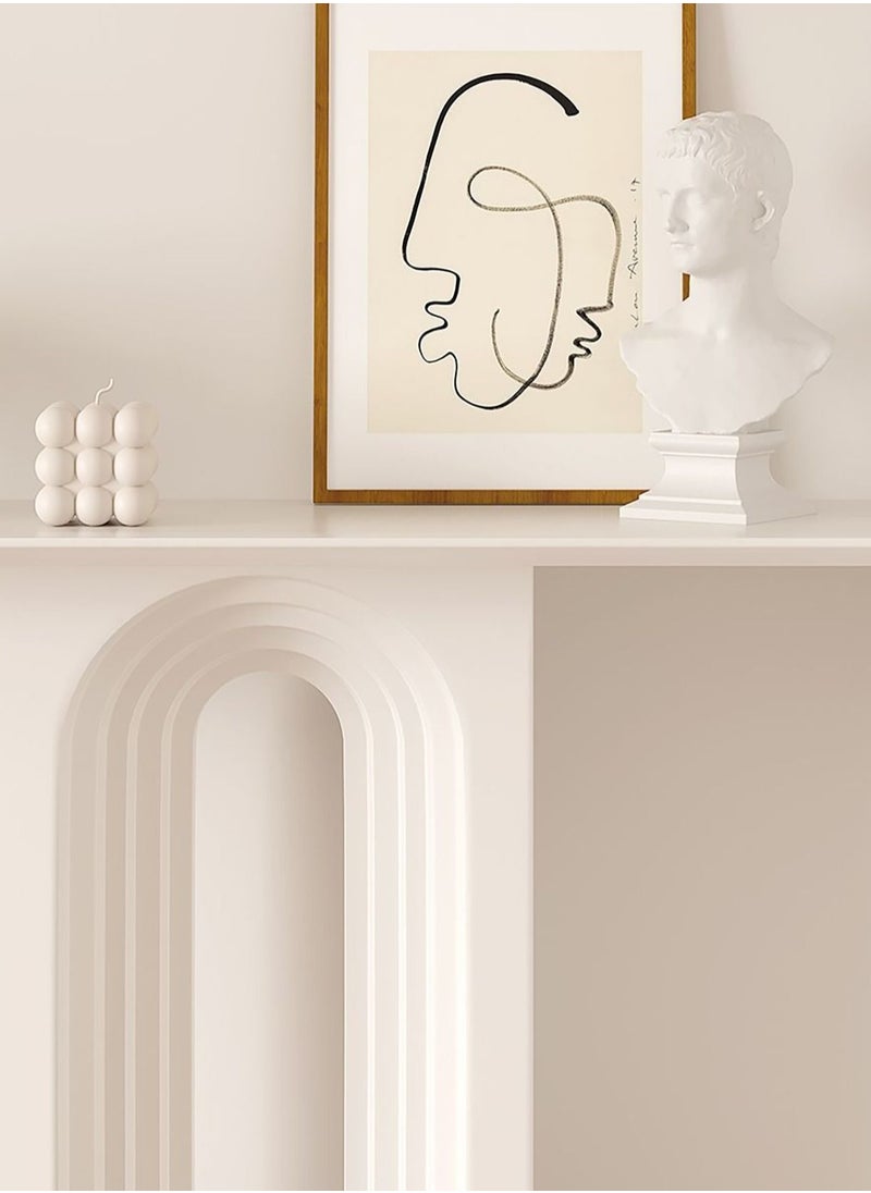 Merry Moments - Console Table Hallway Entry Table Styling Table Narrow Table for Living Room Entryway Corridor or Sofa Side Table Modern Minimalism White L100xH90xW25 cm - Image 1