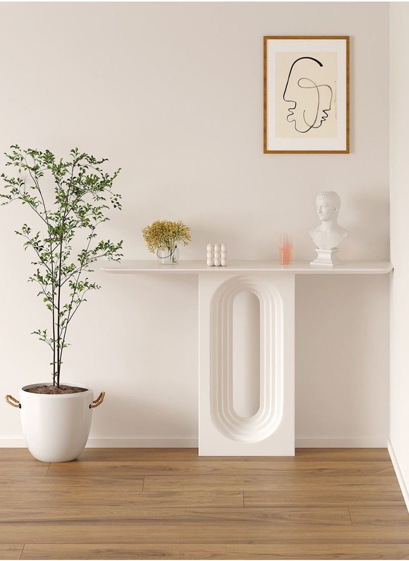Merry Moments - Console Table Hallway Entry Table Styling Table Narrow Table for Living Room Entryway Corridor or Sofa Side Table Modern Minimalism White L100xH90xW25 cm - Image 1