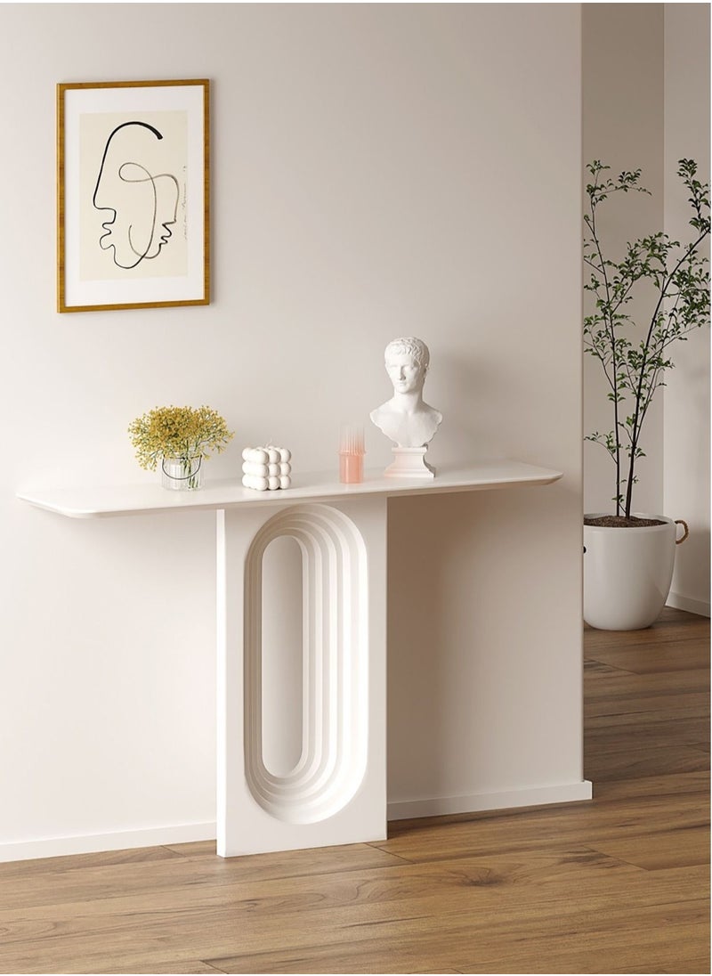 Merry Moments - Console Table Hallway Entry Table Styling Table Narrow Table for Living Room Entryway Corridor or Sofa Side Table Modern Minimalism White L100xH90xW25 cm - Image 1